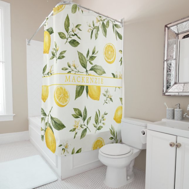 Custom Name Lemon Blossom Botanical Pattern (In Situ)
