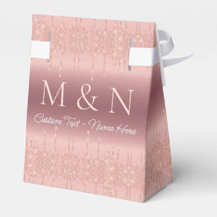 Custom Name Letter Wedding Rose Gold Gift Box