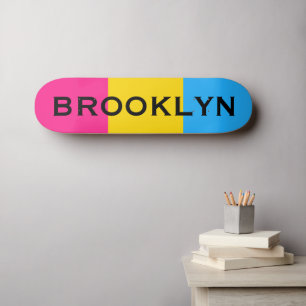 Custom Name LGBTQ Rainbow Pansexual Pride Flag Skateboard