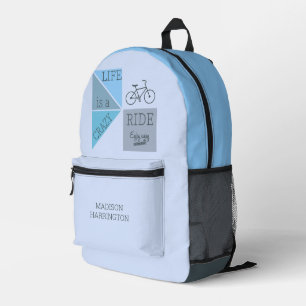 Custom Name Life is a Crazy Ride Printed Backpack