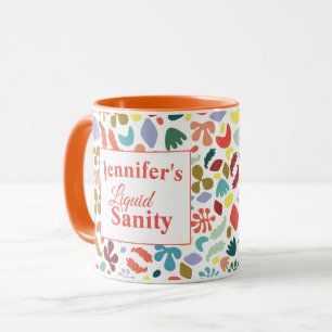 Custom Name Liquid Sanity Colourful Mug