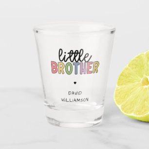Custom Name Little Brother Cute Personalized Shot Glass