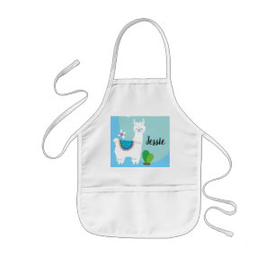Custom Name llama Childrens Apron