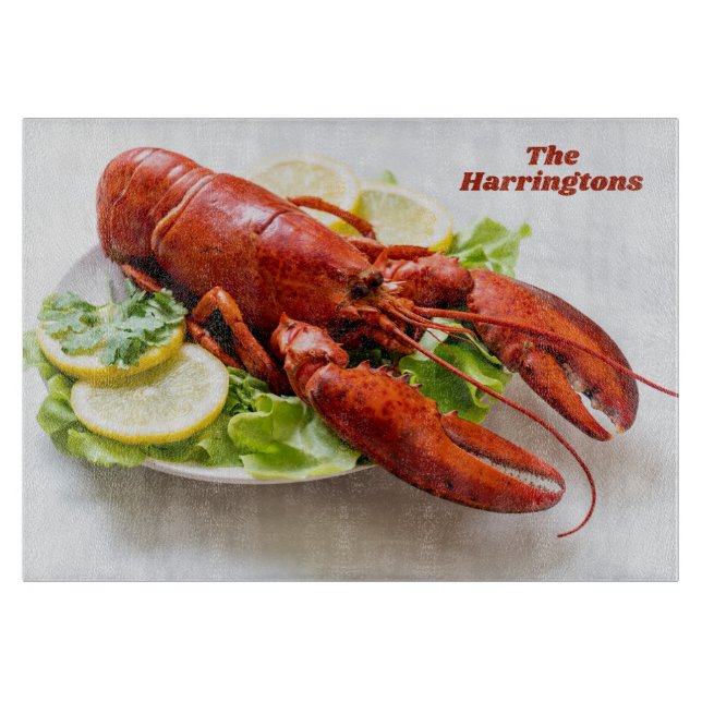 Custom name Lobster Cutting Board (Front)