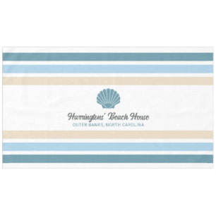 Custom Name & Location Beach House Tablecloth