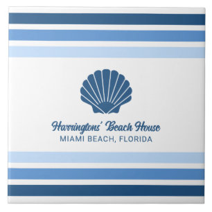 Custom Name & Location Beach House Tile