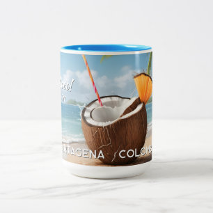 Custom Name & Location Coco Loco Two-Tone Coffee Mug