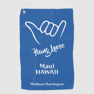 Custom Name, Location & Color Shaka Golf Towel