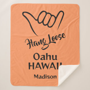 Custom Name, Location & Color Shaka Sherpa Blanket