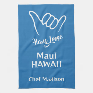 Custom Name, Location & Colour Shaka Kitchen Towel