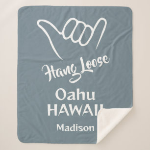 Custom Name, Location & Colour Shaka Sherpa Blanket
