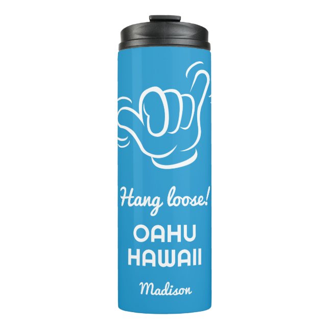 Custom Name, Location & Colour Shaka Thermal Tumbler (Front)
