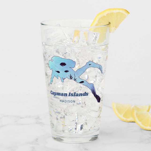 Custom Name & Location Scuba Diving Glass (Back Ice)