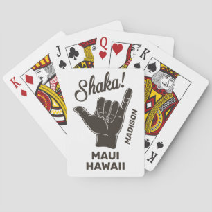 Custom Name & Location Shaka Playing Cards