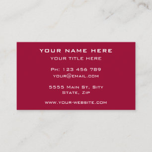 Custom Name Logo Address Info Colours Business Car Card