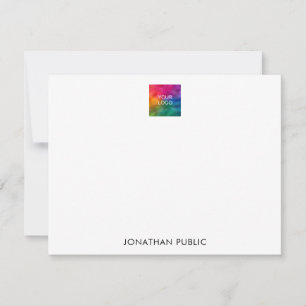 Custom Name Logo Here Trendy Modern Simple Card