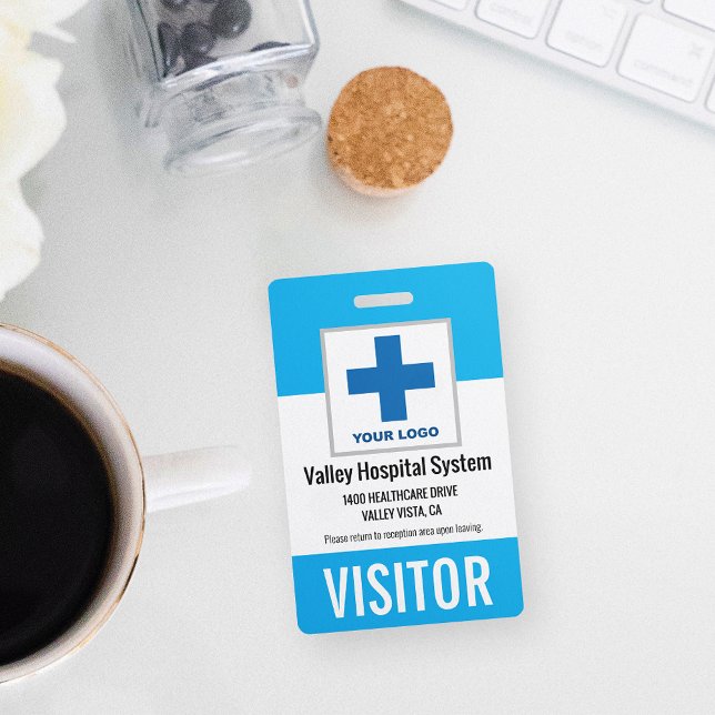 Custom Name & Logo Hospital Visitor Pass ID Badge (Creator Uploaded)