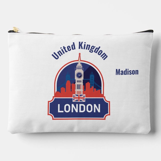 Custom Name London Accessory Pouch (Front)
