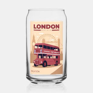 Custom name LONDON Can Glass