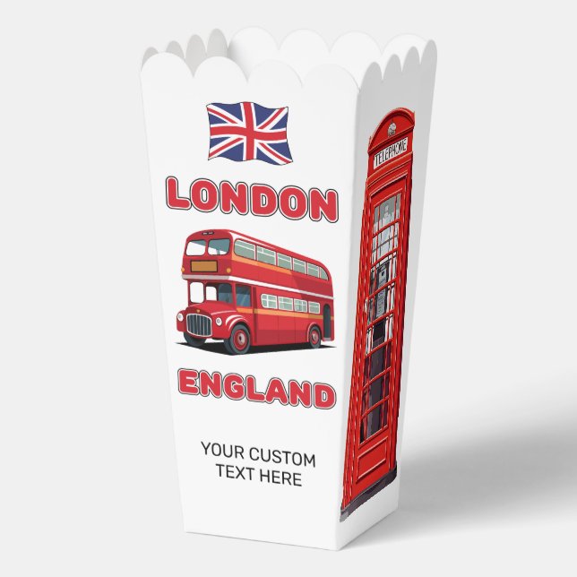 Custom Name London England Favor Box (Front)