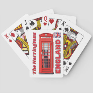 Custom Name London England Playing Cards
