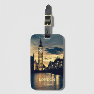 Custom Name London Luggage Tag