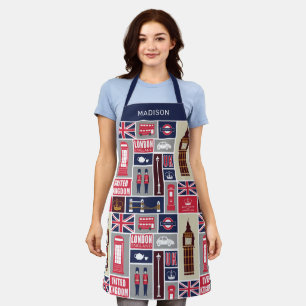 Custom Name London UK Icons Apron