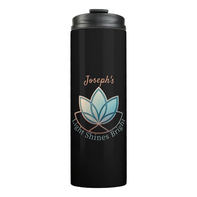 Custom Name Lotus - [NAME] Shines Bright Thermal Tumbler (Front)