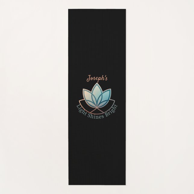 Custom Name Lotus Yoga Mat- [NAME] Shines Bright  Yoga Mat (Front)