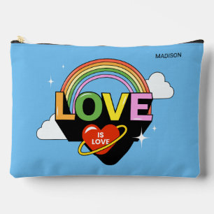 Custom Name "Love Is Love" Accessory Pouch