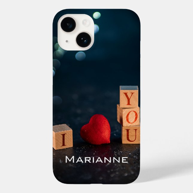 Custom Name love Photo Personalized Case-Mate iPhone Case (Back)