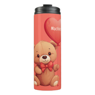 Custom Name Love Teddy Thermal Tumbler