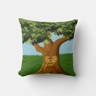 Custom Name Love Tree  Pillow