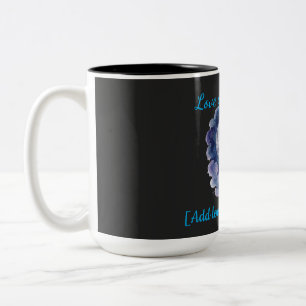 Custom Name Love You to the Moon Watercolor Moon a Two-Tone Coffee Mug