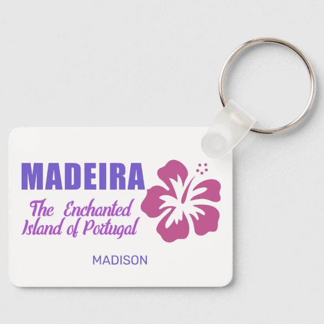 Custom Name Madeira Keychain (Front)