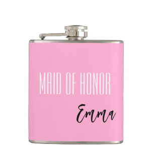 Custom Name Maid Of Honour Flask