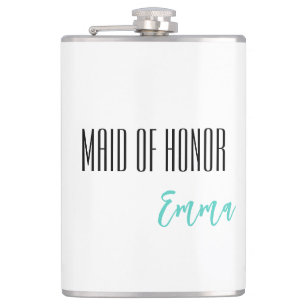 Custom Name Maid Of Honour Flask