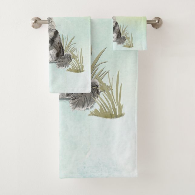 Custom Name Maine Coon Cat Pet Bath Towel Set (Insitu)