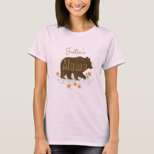 Custom Name Mama Bear T-Shirt