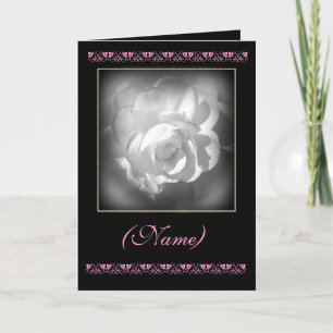 CUSTOM NAME Matron of Honour Invitation White Rose