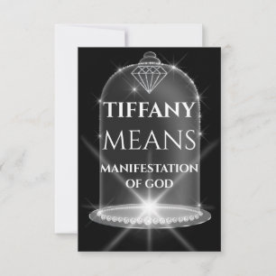 Custom Name Meaning Diamond Graduate Spark Invitation