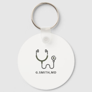 Custom Name   Medical Stethoscope   Doctor Nurse Keychain