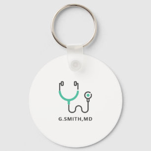 Custom Name   Medical Stethoscope   Doctor Nurse Keychain