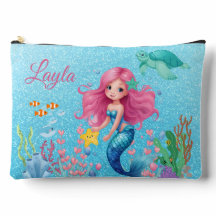 Custom Name Mermaid Makeup Bag