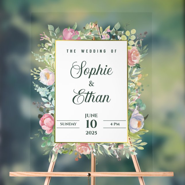 Custom name > message me - Wedding Acrylic Sign (Neutre)