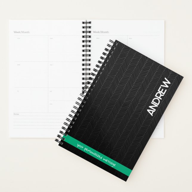 Custom Name & Message Personalized Modern  Planner (Display)