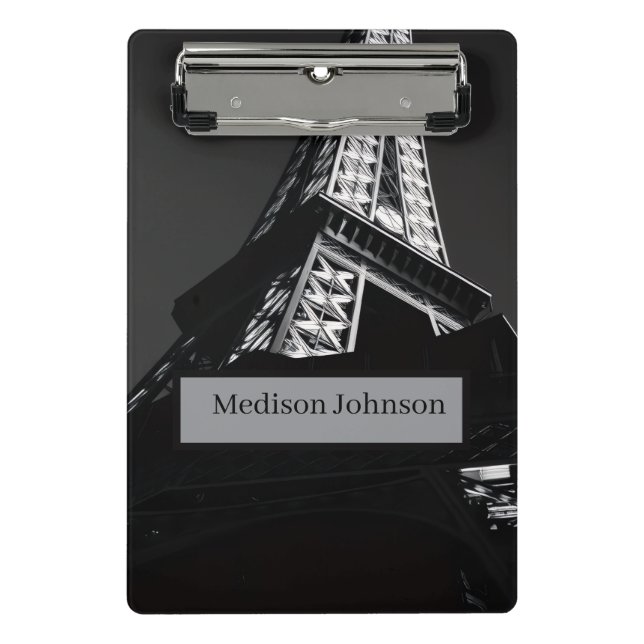 Custom Name Minimal Business Card Design Mini Clipboard (Front)