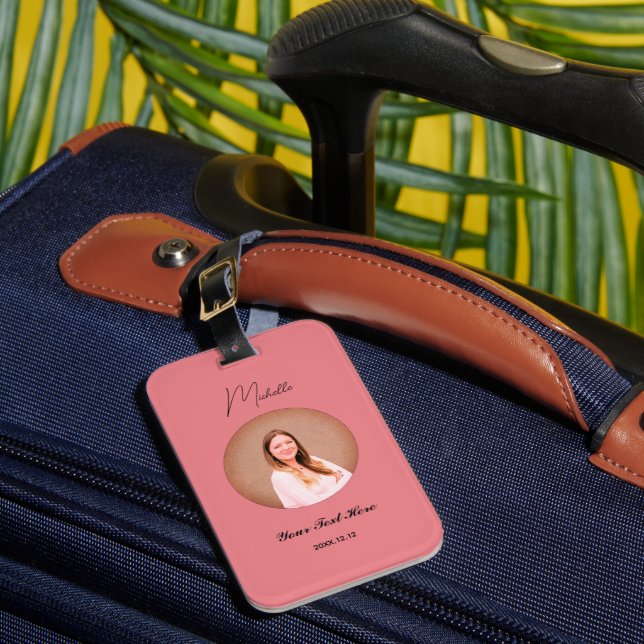 Custom Name Minimalist  Luggage Tag (Front Insitu 1)
