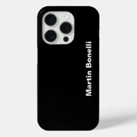 Custom Name Minimalist Modern Black White