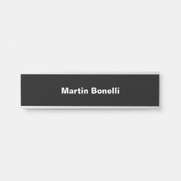 Custom Name Minimalist Modern Black White